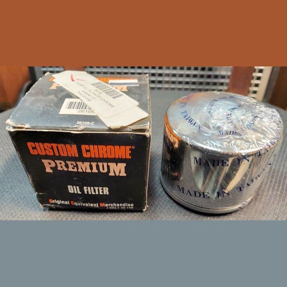 CUSTOM CHROME PREMIUM Shorty OIL FILTER fits HARLEY DAVIDSON #26-109 1980-1986